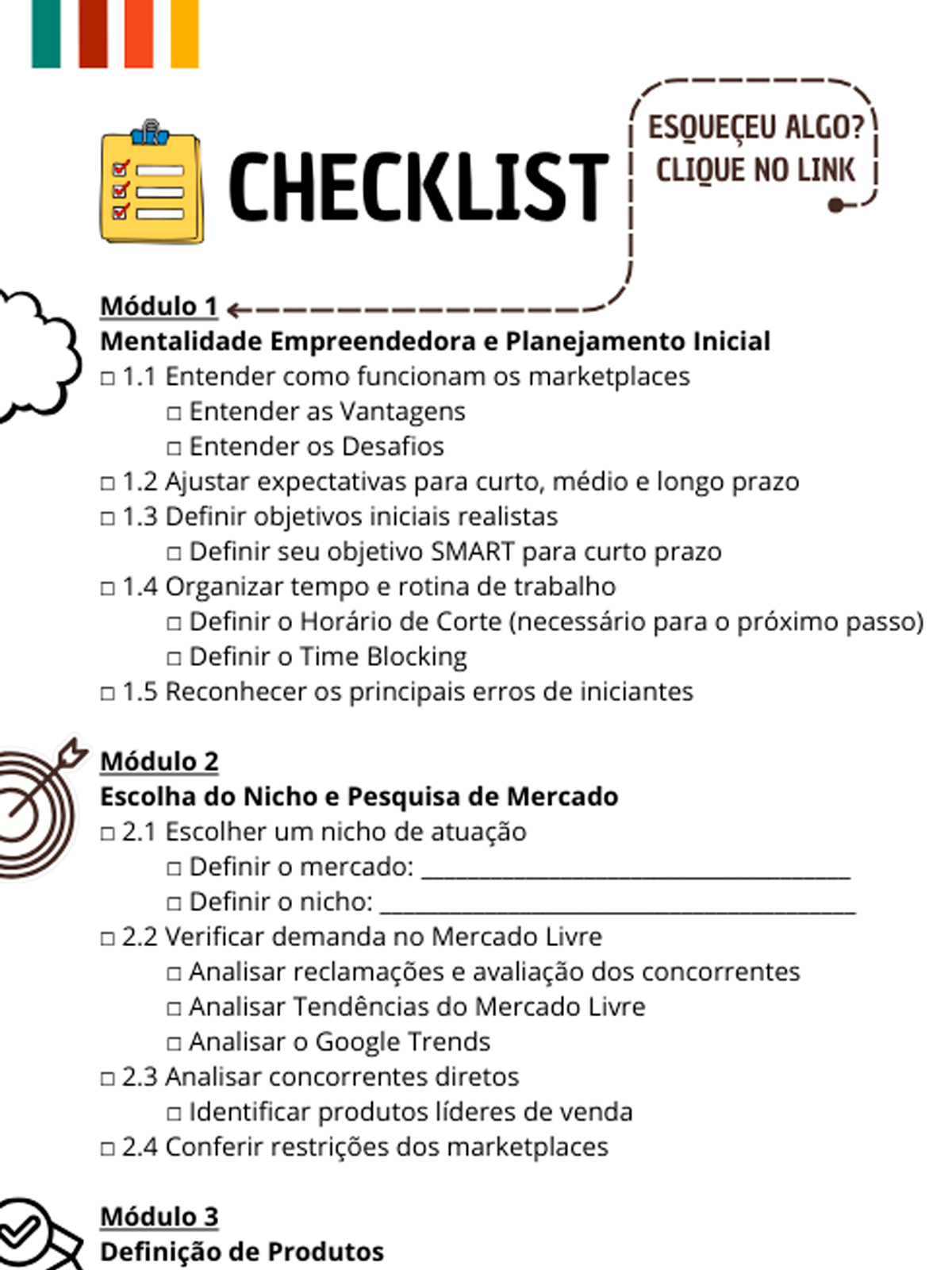 Checklist do eBook
